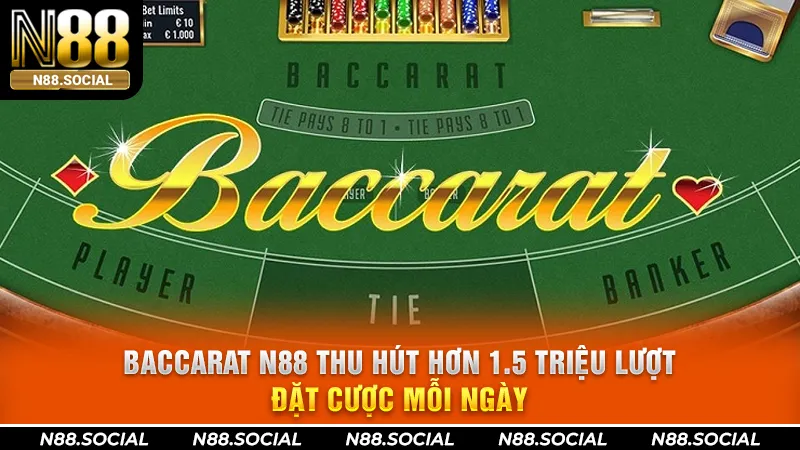 Baccarat N88 thu hút hơn 1.5 triệu lượt đặt cược mỗi ngày